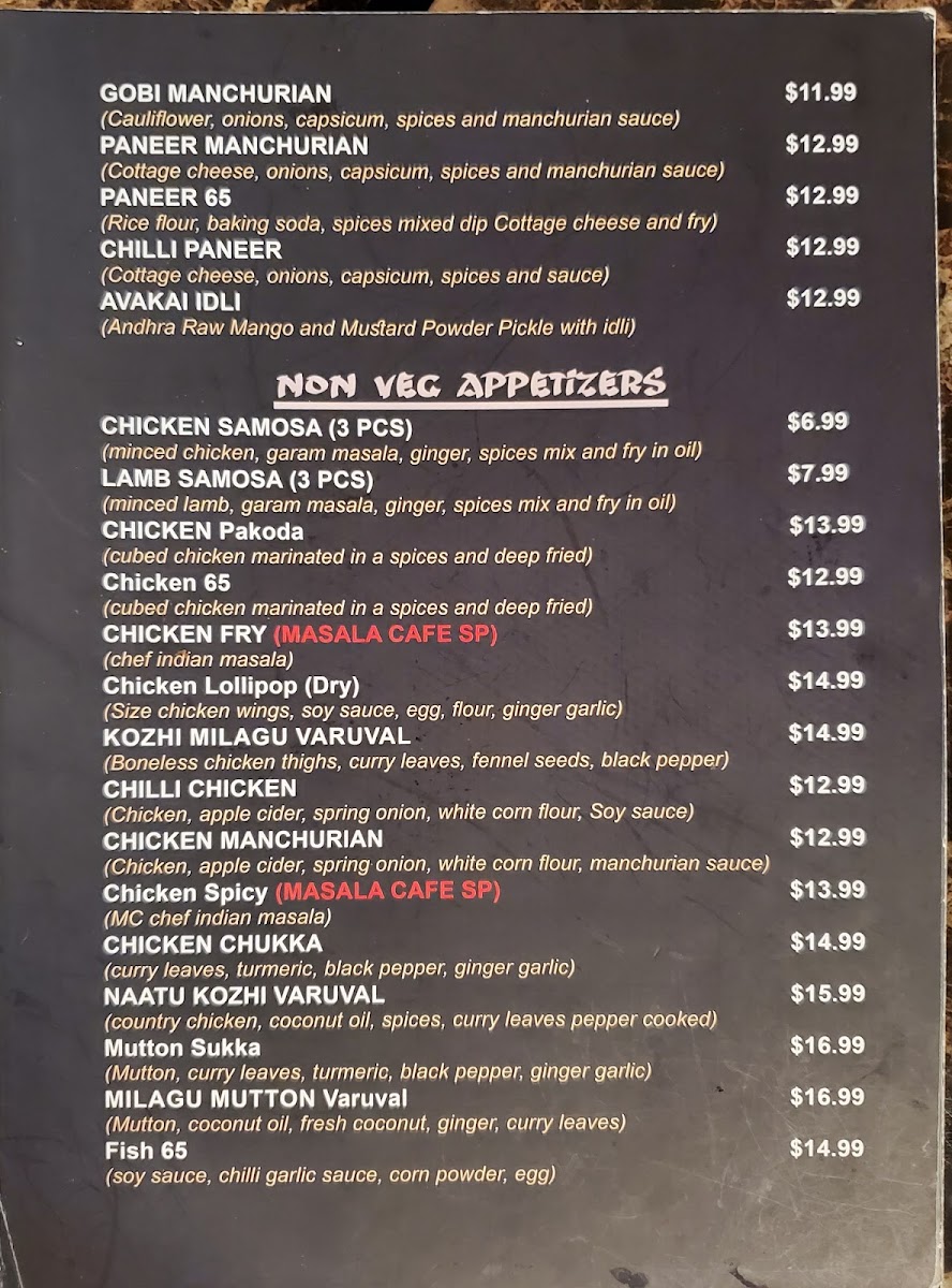 Menu Masala Cafe Chettinad-6