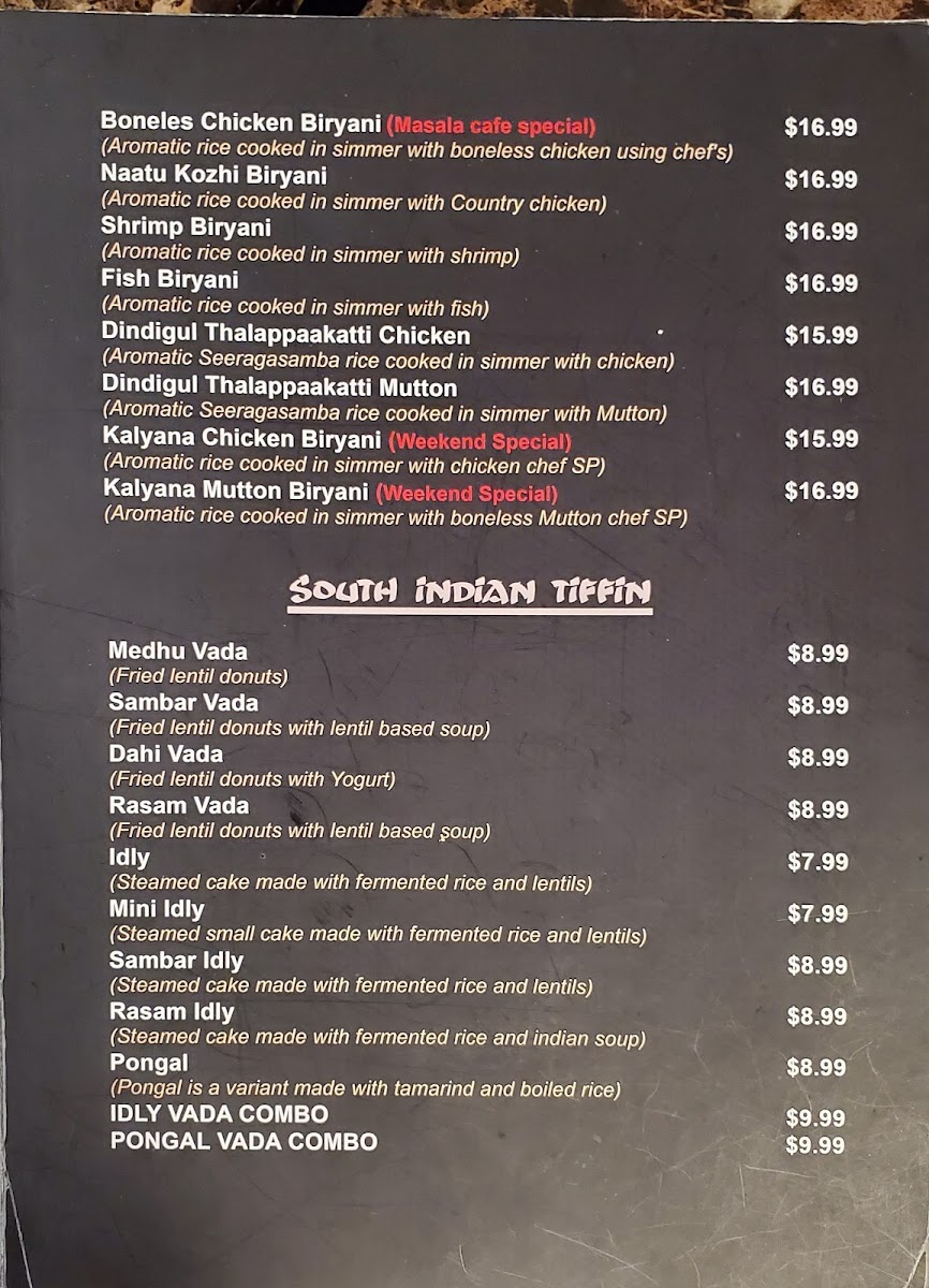 Menu Masala Cafe Chettinad-8