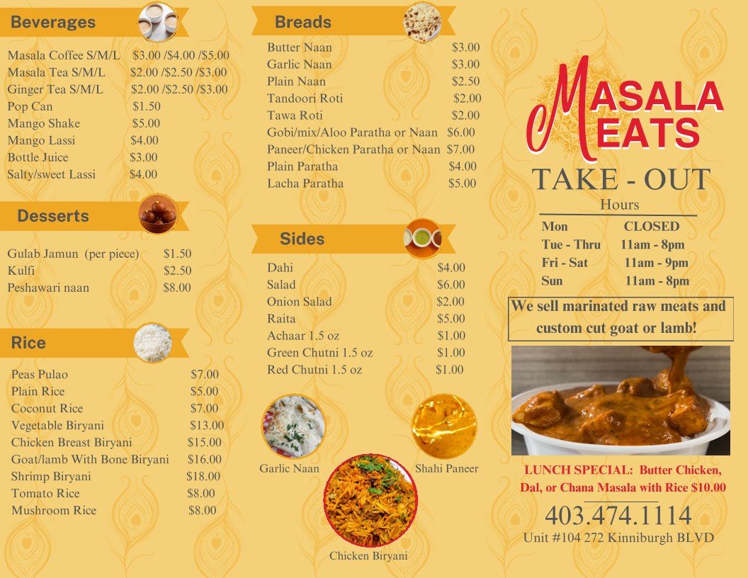 Menu Masala Meats And Takeout-2