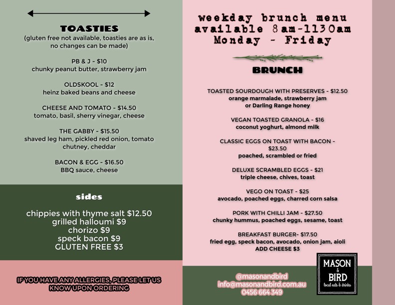 Menu Mason & Bird-3