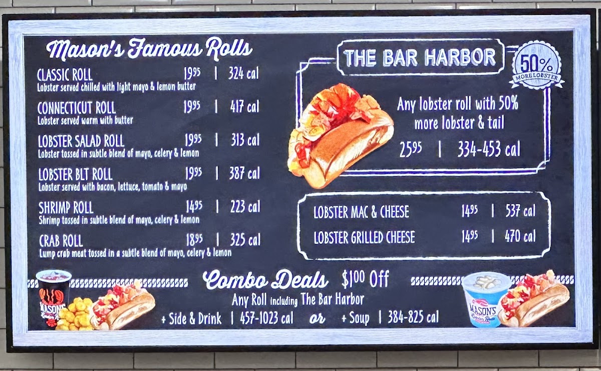 Menu Mason's Famous Lobster Rolls-7