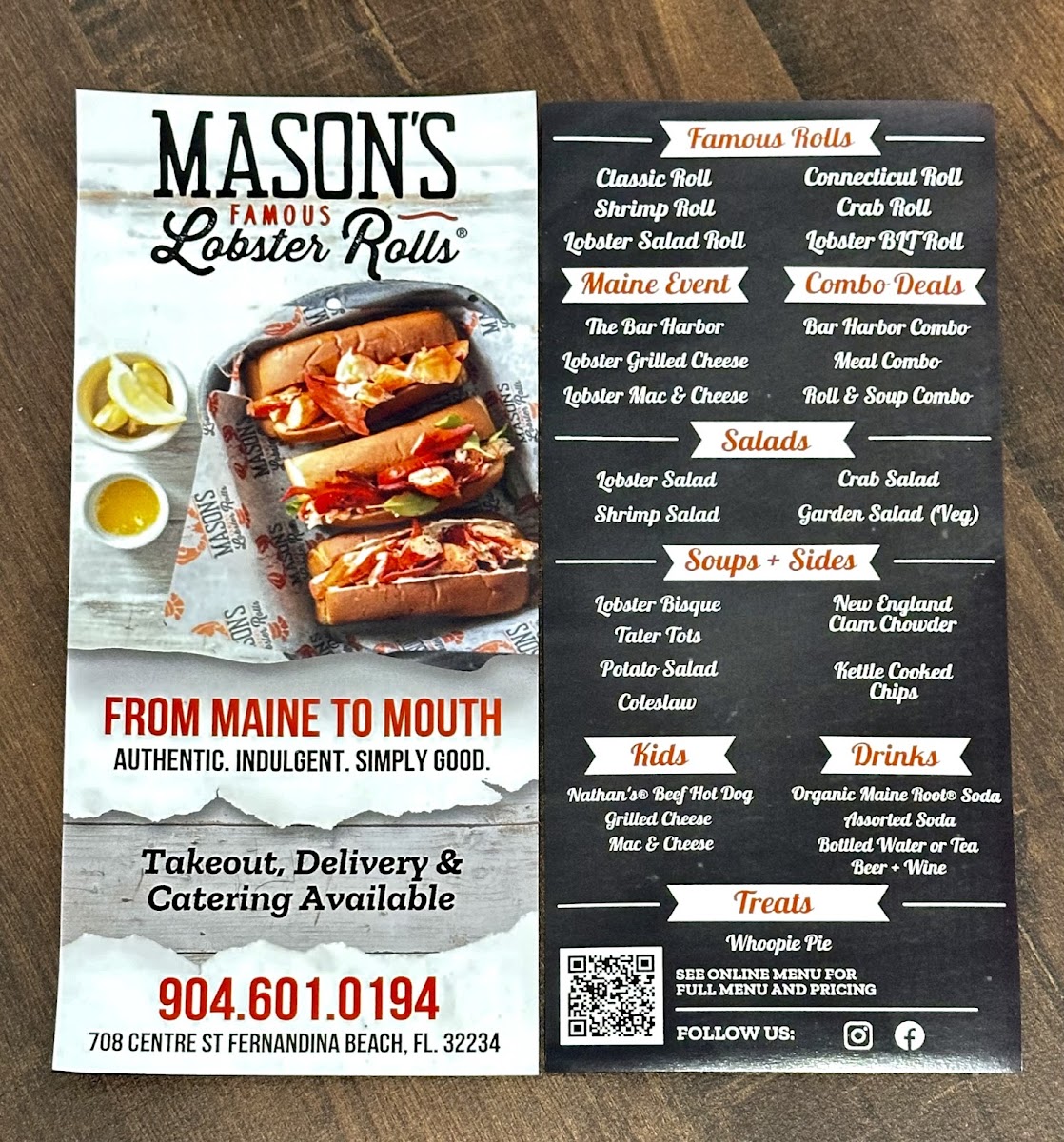 Menu Mason's Famous Lobster Rolls-9