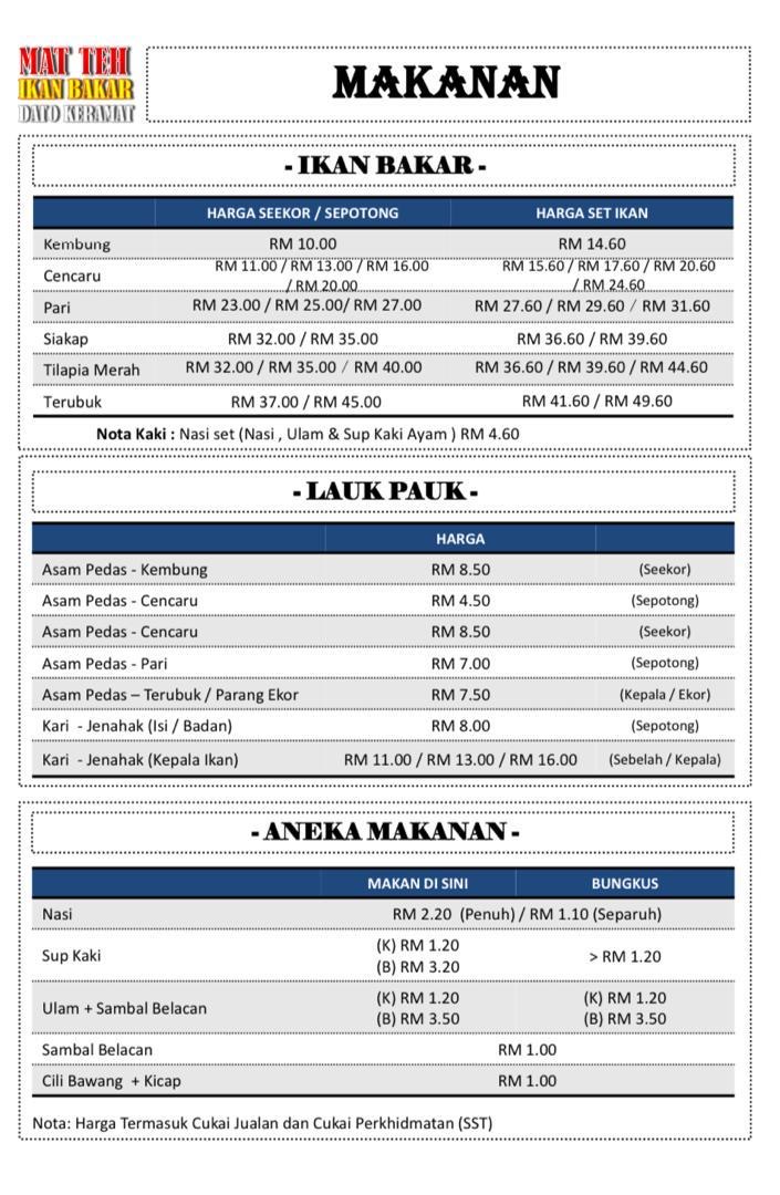 Menu Mat Teh Ikan Bakar-1