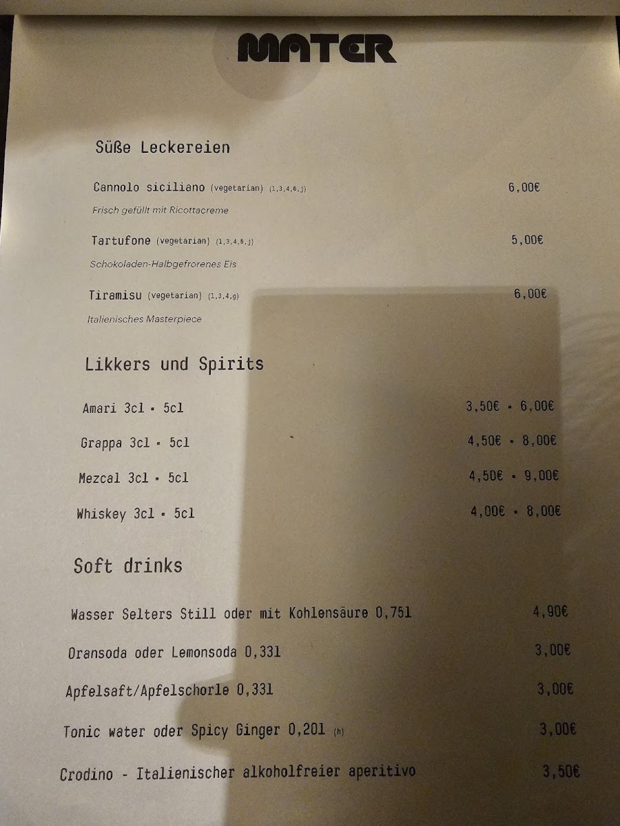 Menu Mater | Pizzeria Verace In Berlin-4