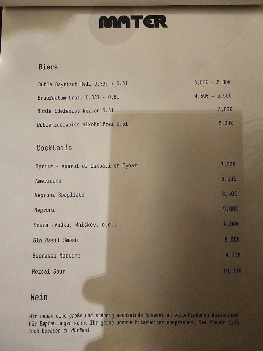 Menu Mater | Pizzeria Verace In Berlin-9