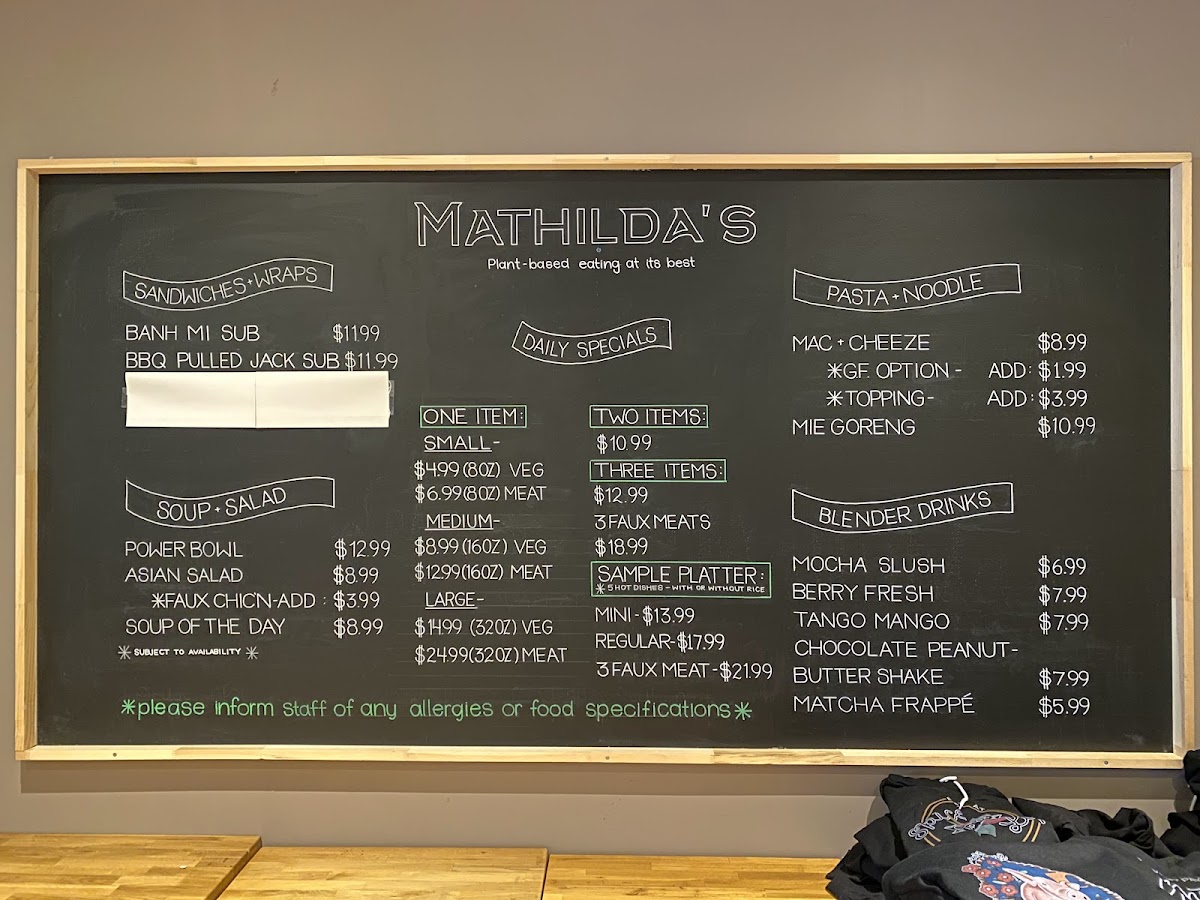 Mathilda's Menu-1