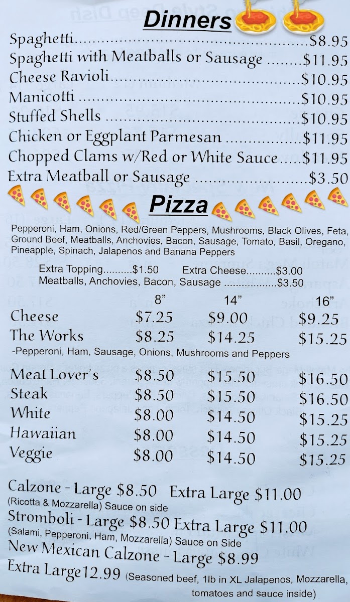 Menu Matoli's Pizza & Subs-2