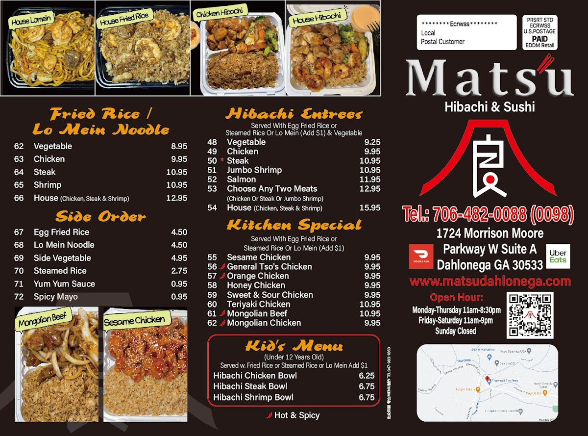 Menu Matsu Hibachi & Sushi-1
