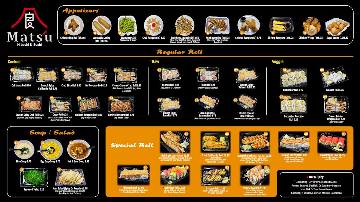 Menu Matsu Hibachi & Sushi-4