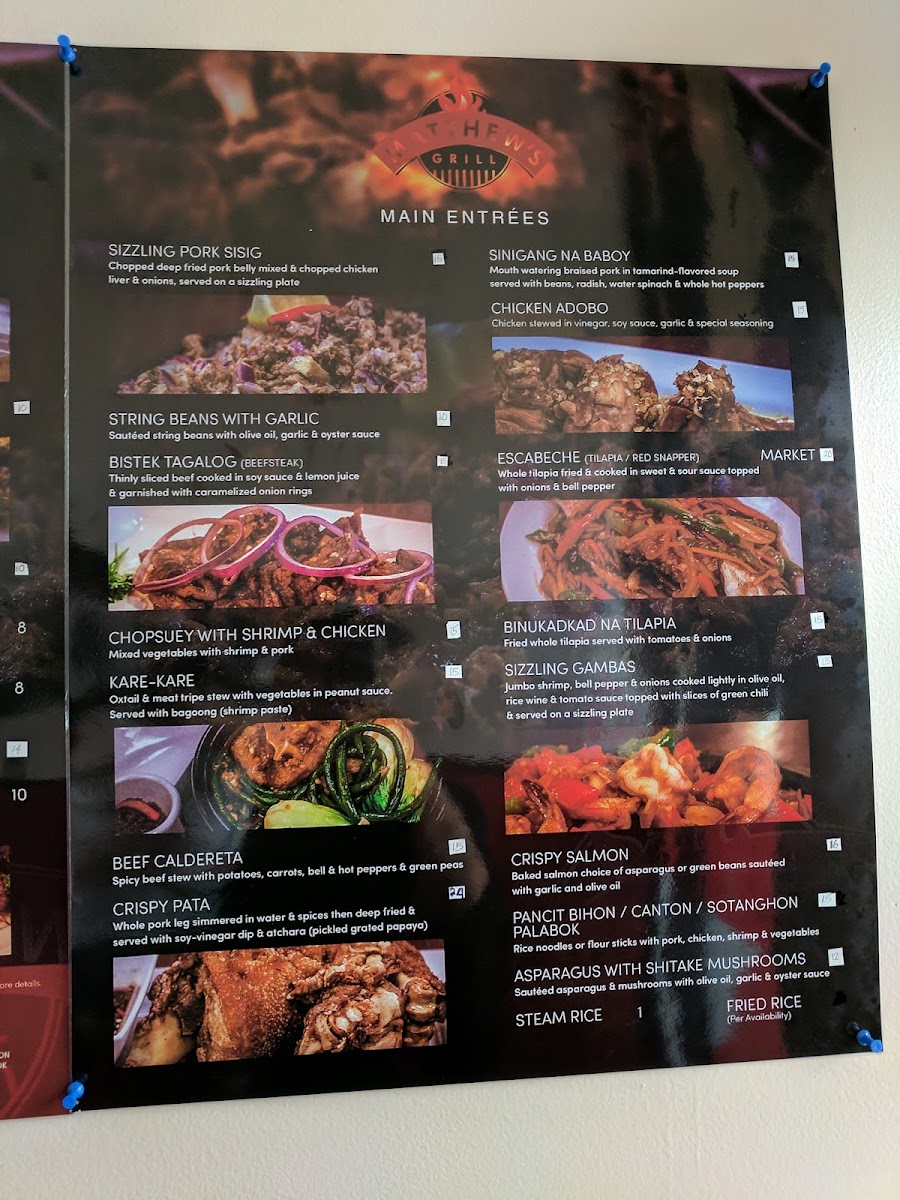 Menu Matthew's Grill-8