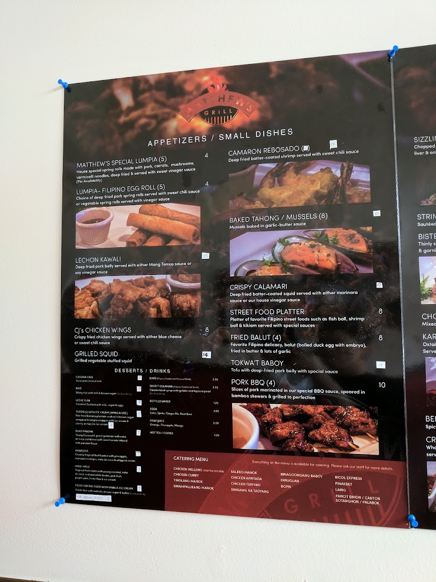 Menu Matthew's Grill-9