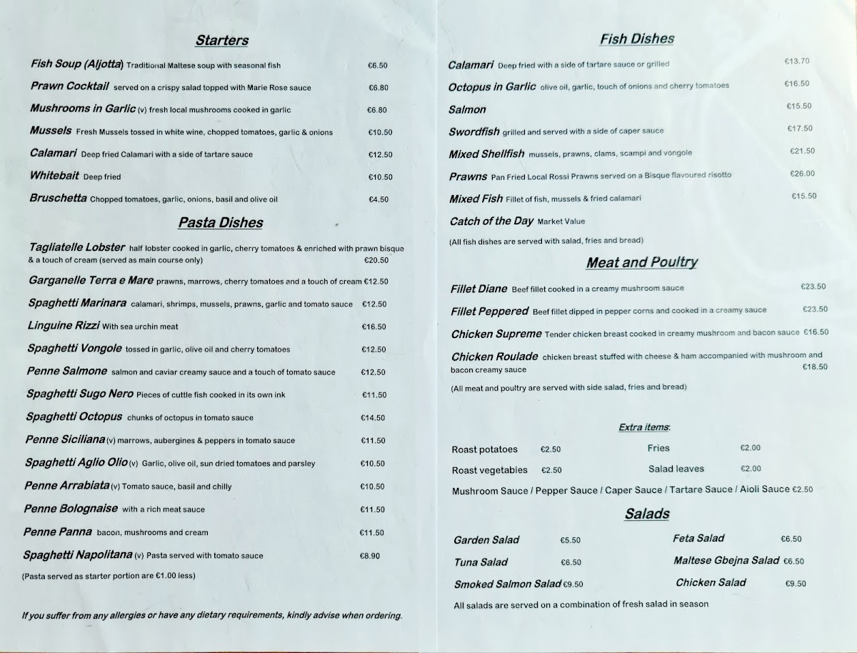 Menu Matthew's Restaurant-3