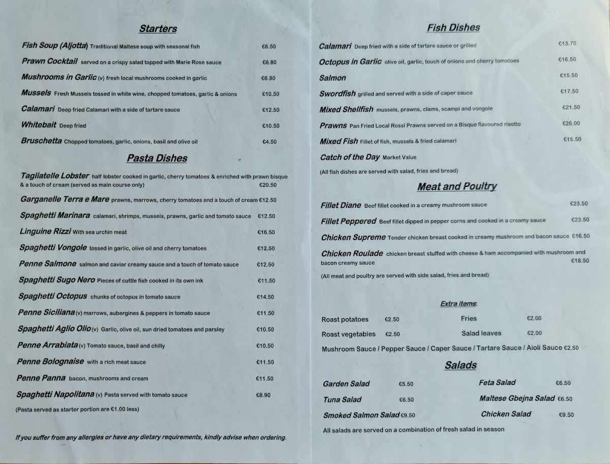 Menu Matthew's Restaurant-5
