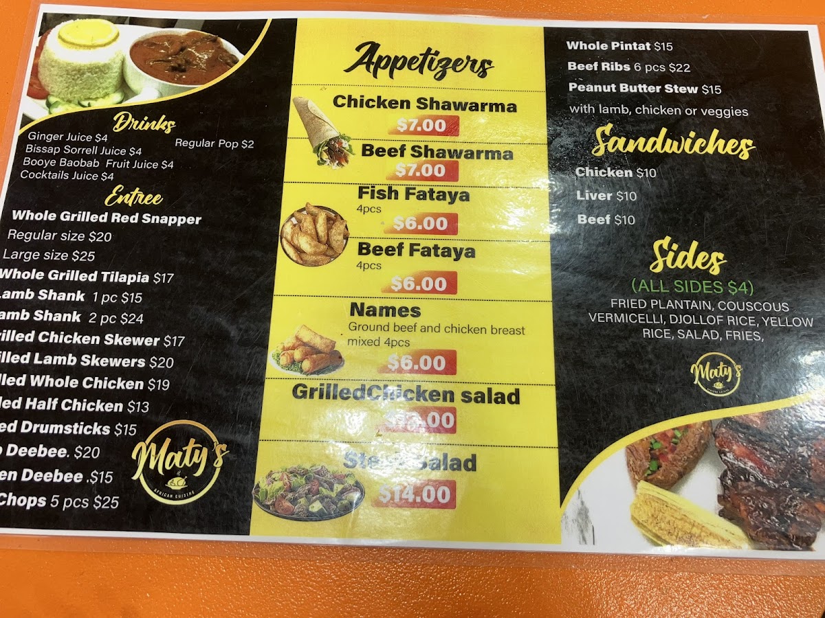 Menu Maty's Cuisine-1