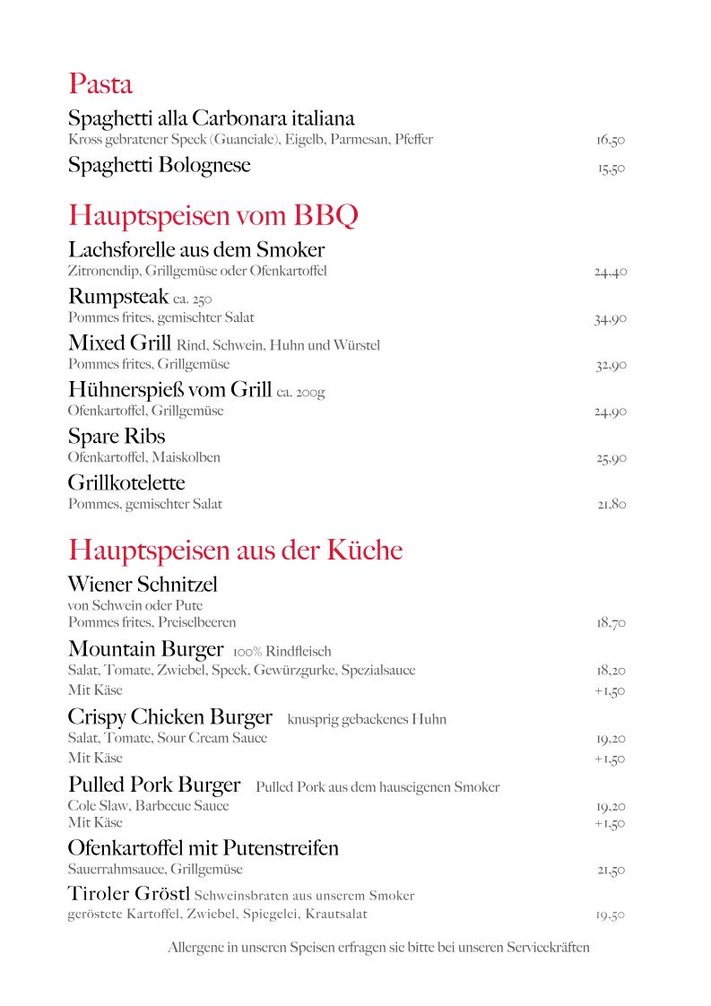 Menu Max Pub Restaurant-1