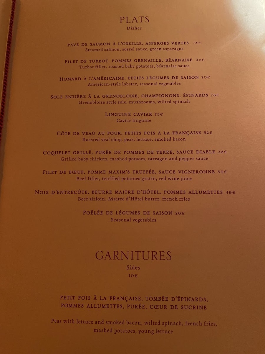 Menu Maxim's De Paris-7