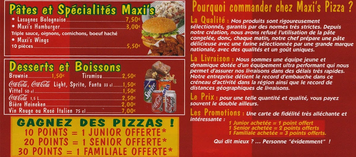 Menu Maxi's Pizza - Pizzeria À Raismes, Anzin, Aubry, Petite Forêt, ...-3
