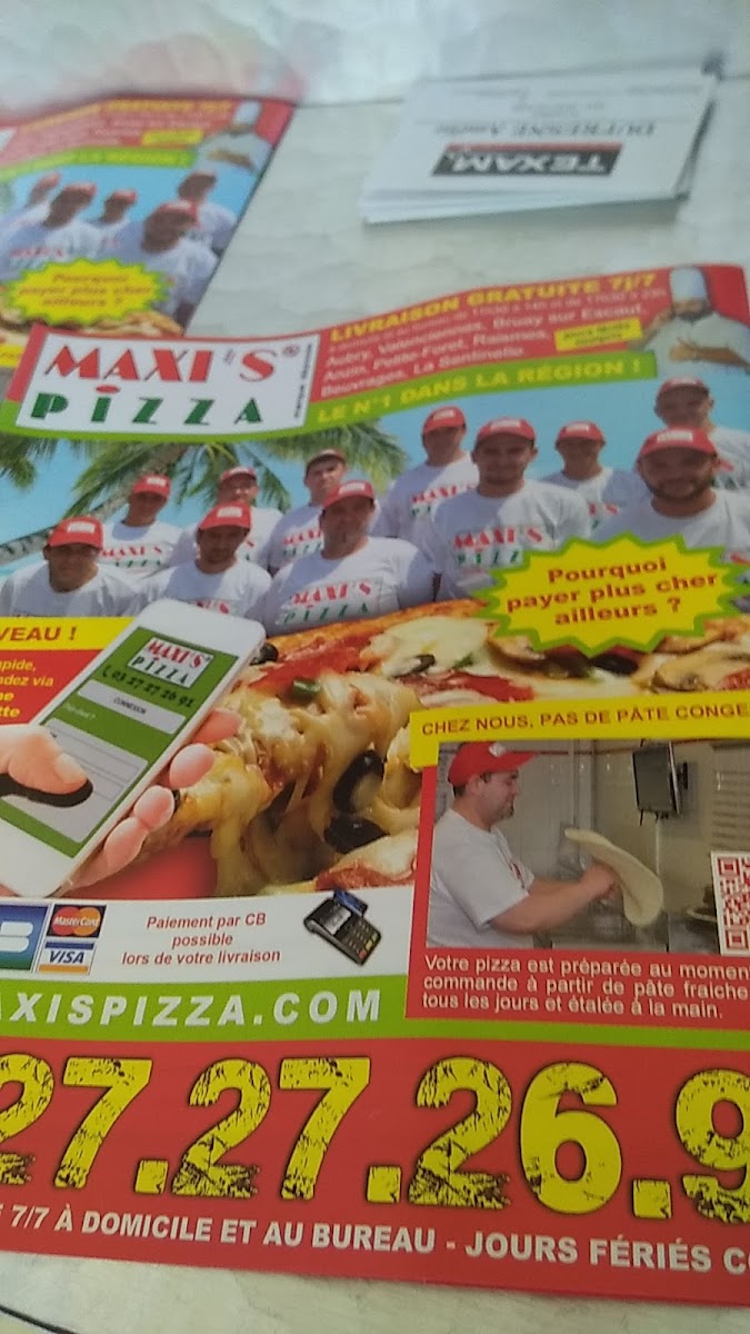 Menu Maxi's Pizza - Pizzeria À Raismes, Anzin, Aubry, Petite Forêt, ...-5