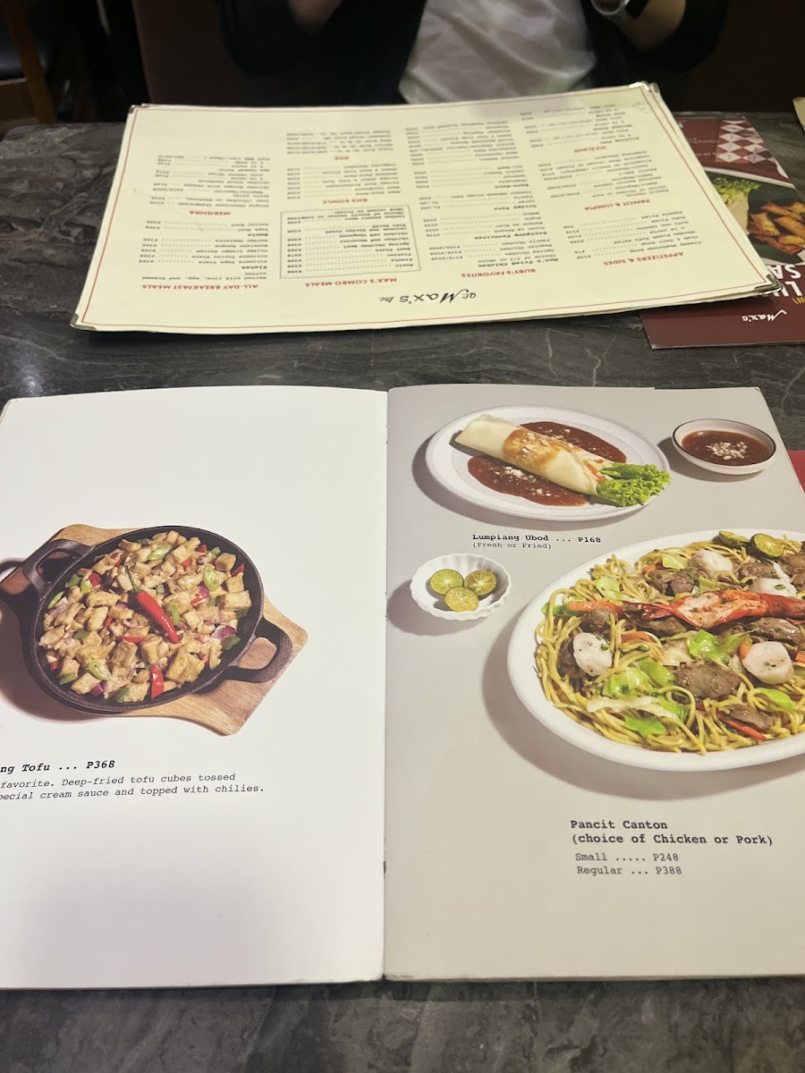 Menu Max's 2Nd Fl Glorietta 2-8