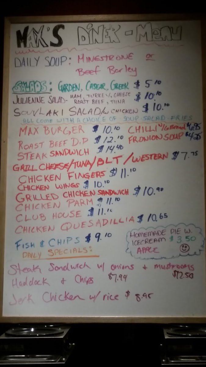 Menu Max's Diner-1