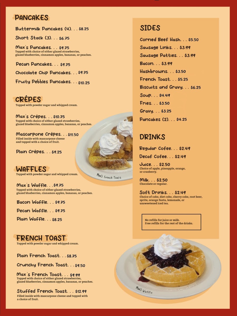 Menu Max's House Of Pancakes-2