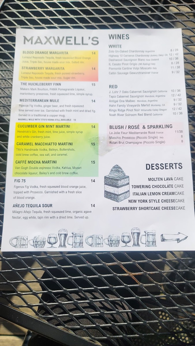 Menu Maxwell's Tavern-3