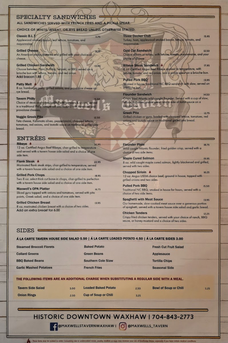 Menu Maxwell's Tavern-6