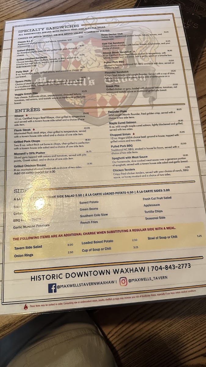 Menu Maxwell's Tavern-8