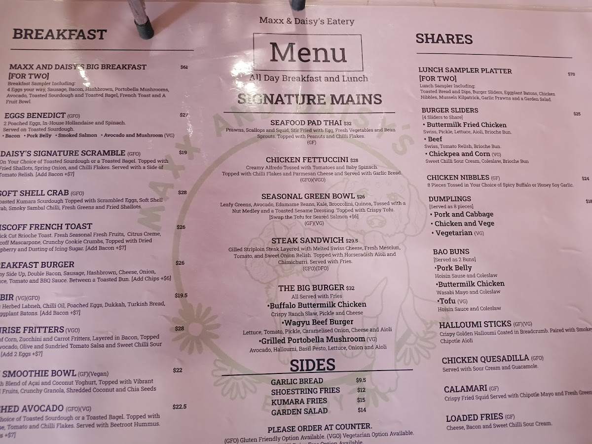 Menu Maxx & Daisy's Eatery-2