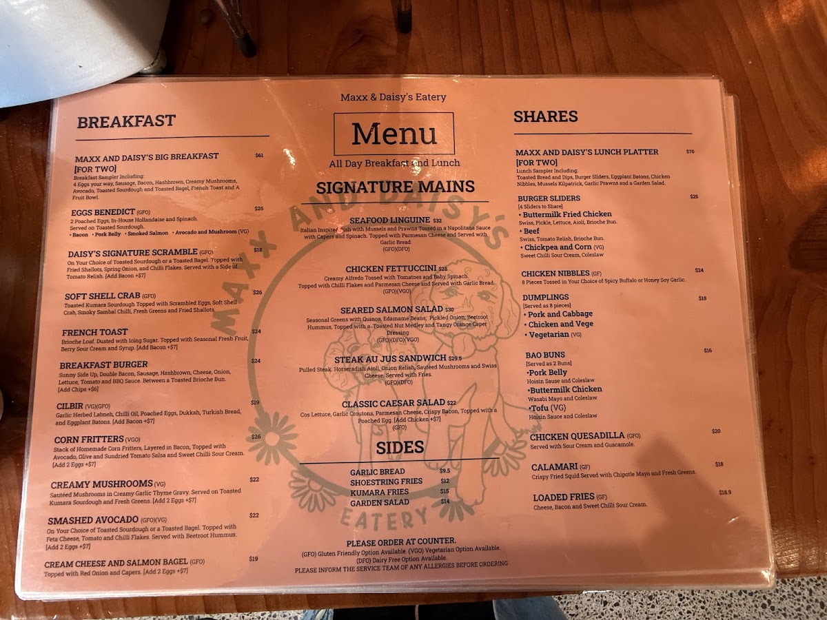 Menu Maxx & Daisy's Eatery-3
