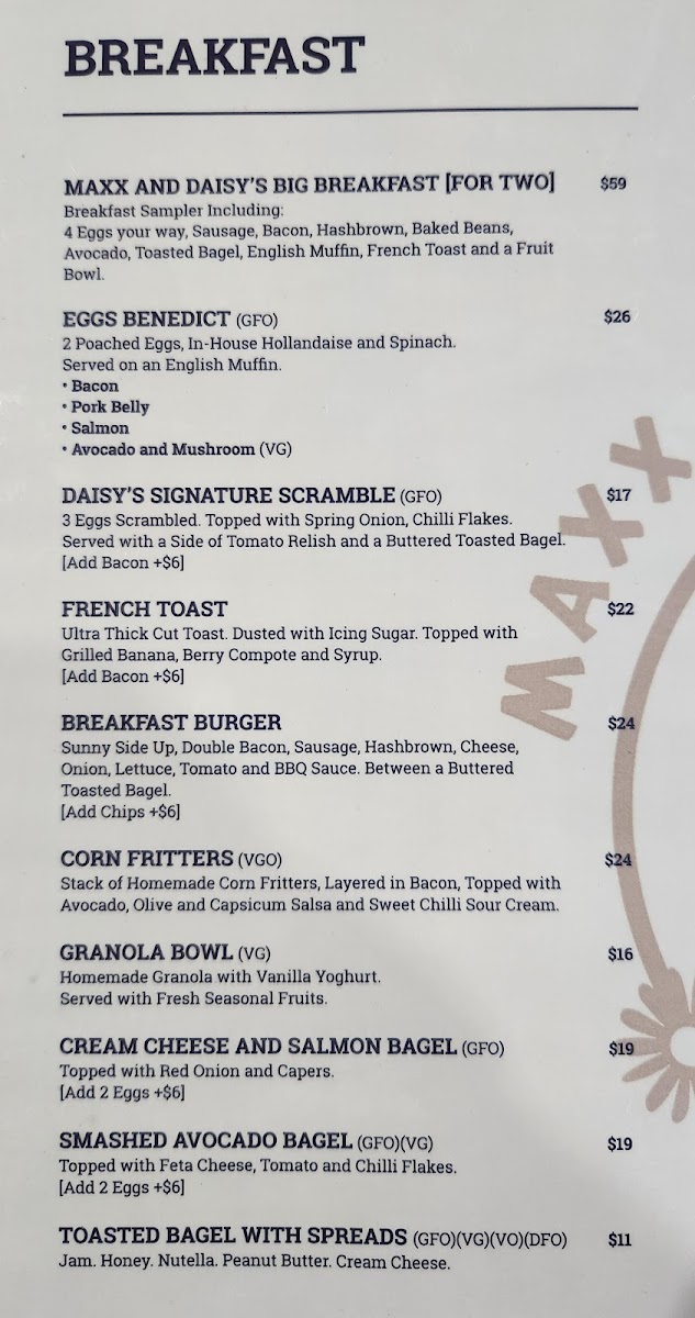 Menu Maxx & Daisy's Eatery-4
