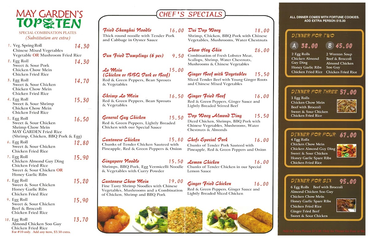 Menu May Garden Fusion Chinese Restaurant - Inside Casino Ns-3