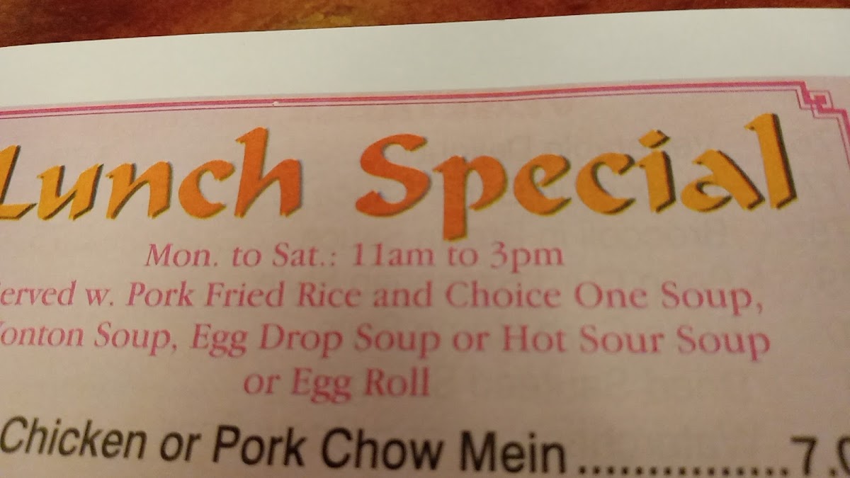 Menu May Garden (Port Jefferson Station)-2