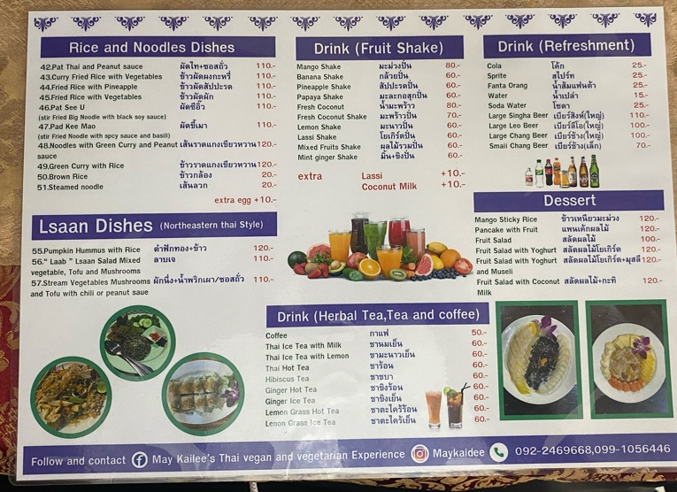 Menu May Kaidee Tanao Vegetarian & Vegan Restaurant-7