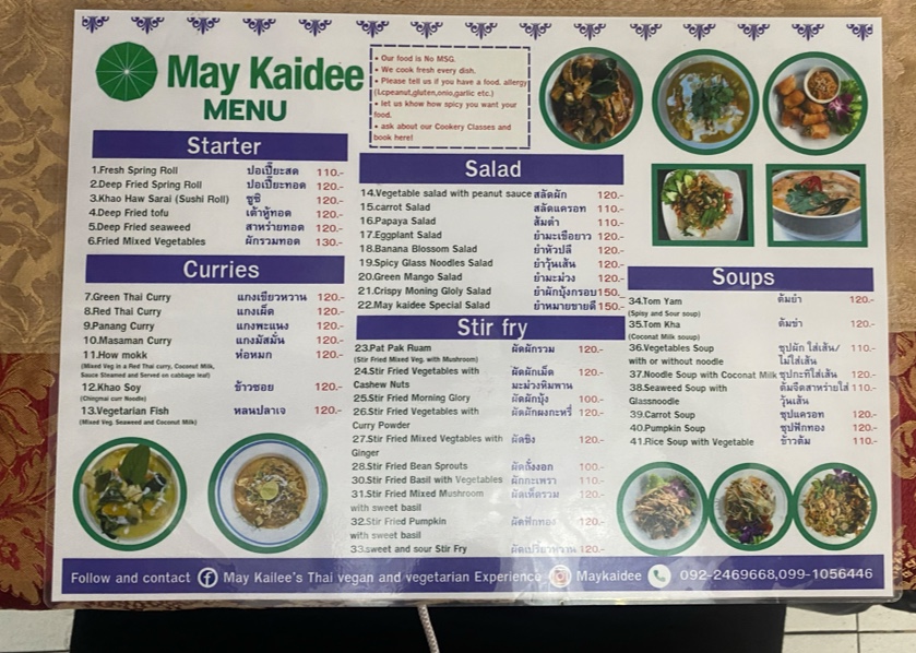 Menu May Kaidee Tanao Vegetarian & Vegan Restaurant-9