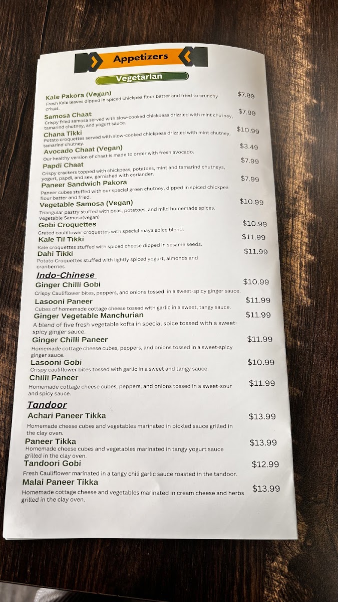 Menu Maya Indian Cuisine & Catering Levittown Ny-3