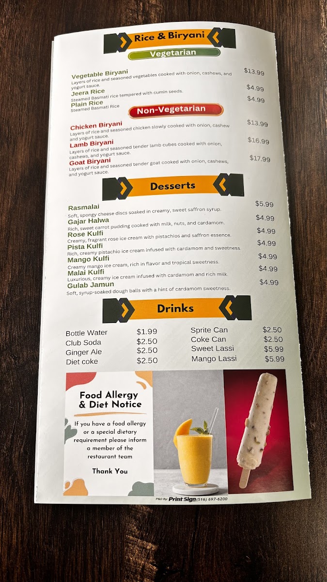 Menu Maya Indian Cuisine & Catering Levittown Ny-5