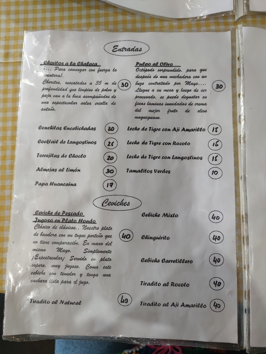 Menu Mayo's Cebichería - Restaurante-5