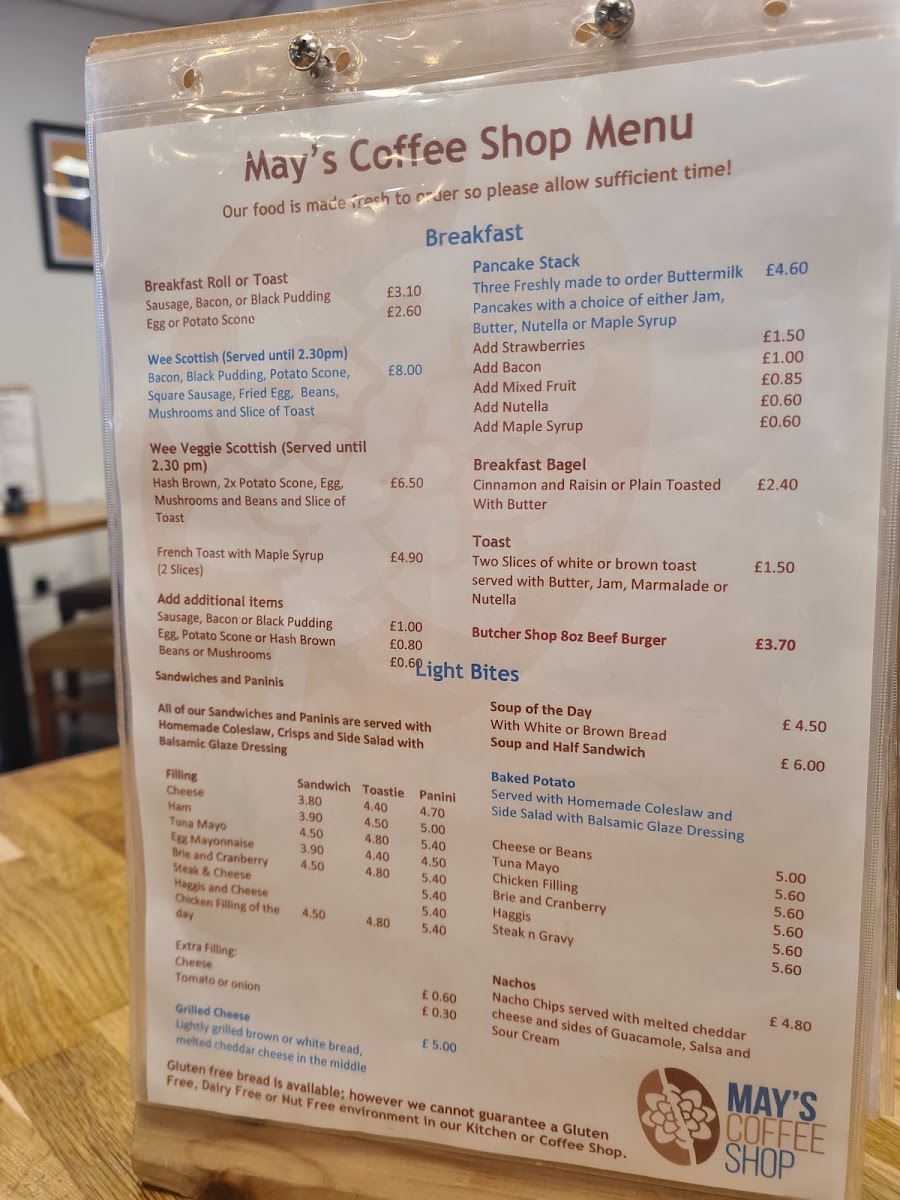 Menu May's Coffee Shop-1