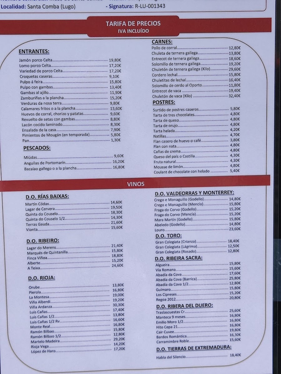 Menu Mazo De Santa Comba-2