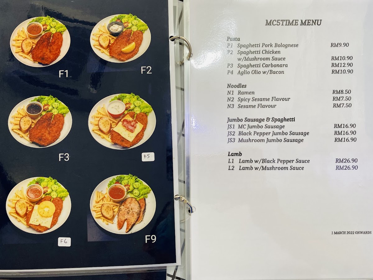 Menu Mc5Time Restaurant-2
