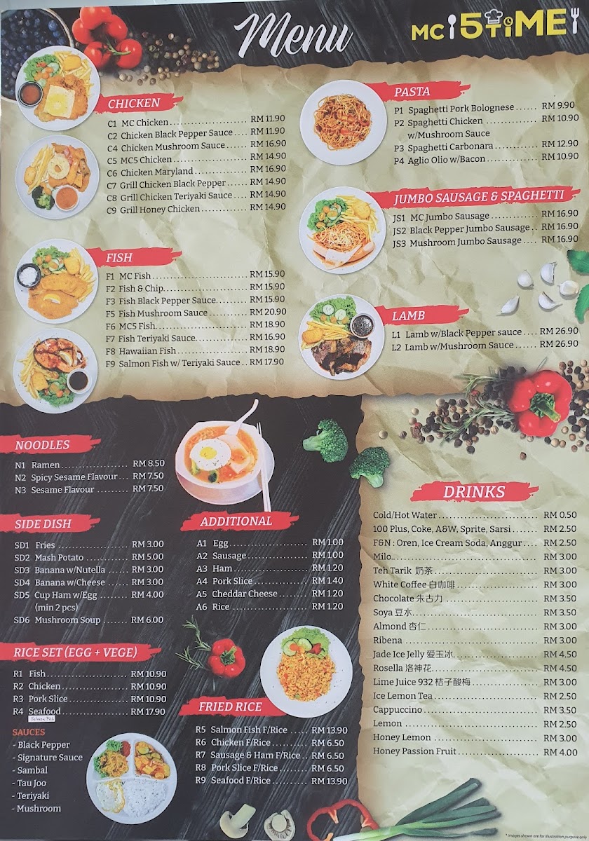Menu Mc5Time Restaurant-5
