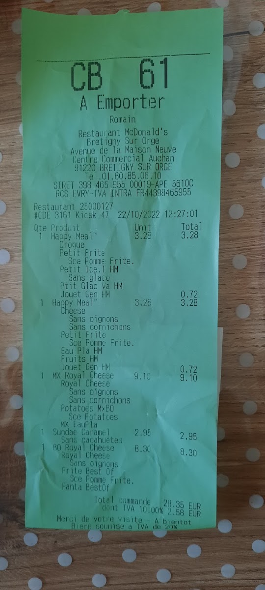 Menu Mcdonald's Brétigny-Sur-Orge-3