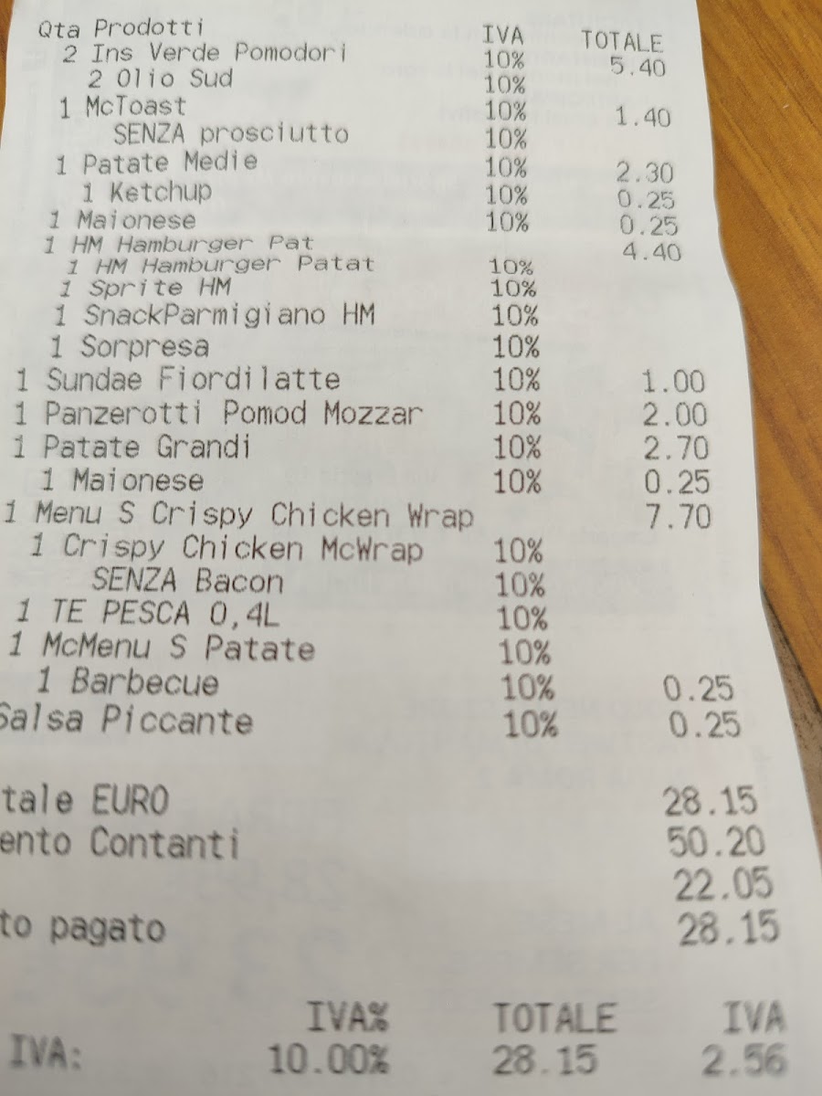 Menu Mcdonald's Mantova-9