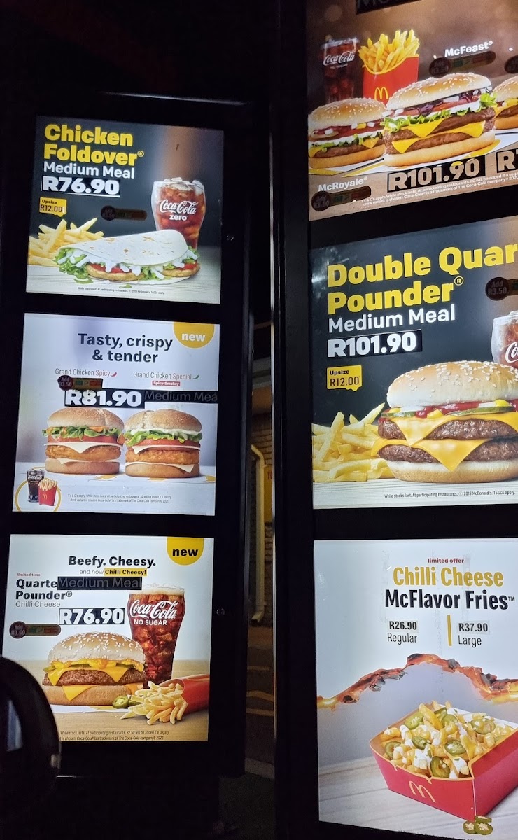 Menu Mcdonald's Paarl Drive-Thru-1