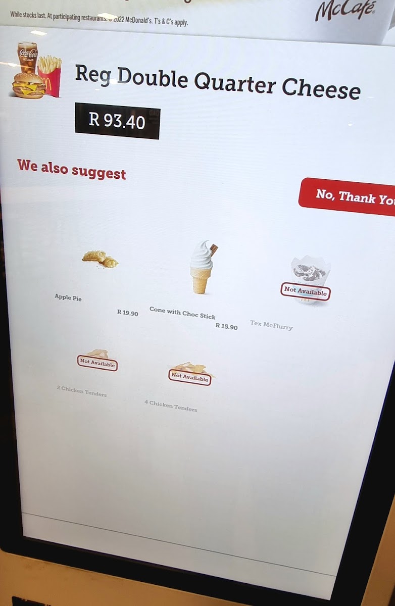 Menu Mcdonald's Paarl Drive-Thru-4