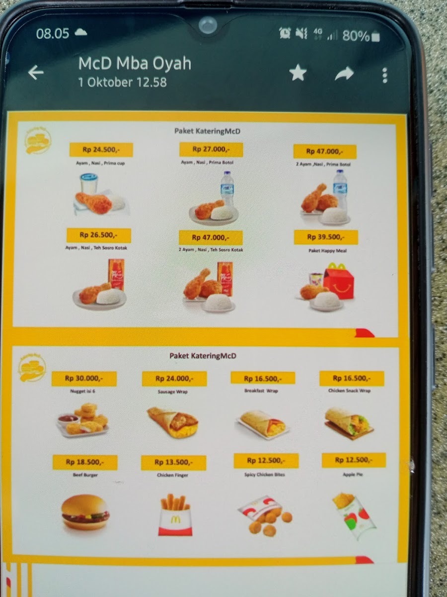 Menu Mcdonald's Pantai Ancol-2