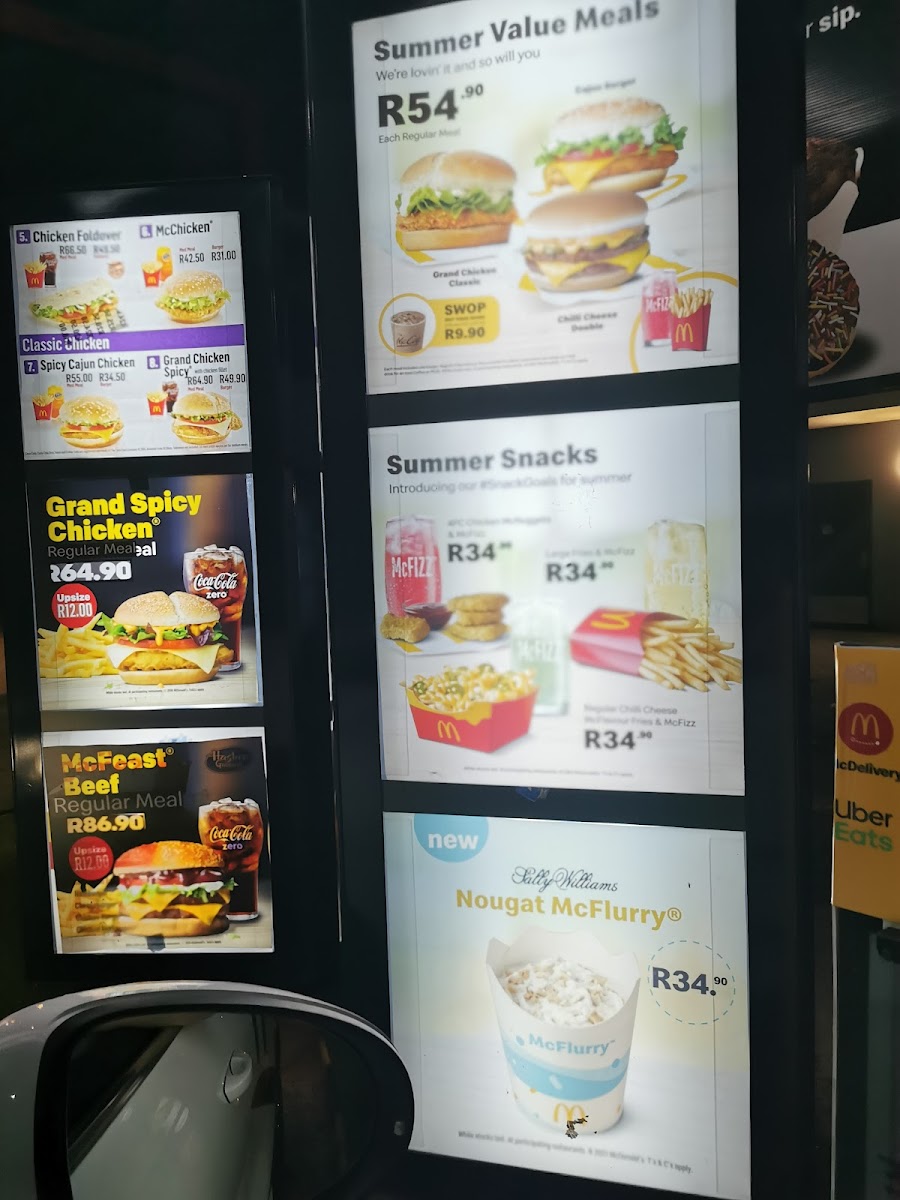 Menu Mcdonald's Pinetown Drive-Thru-2