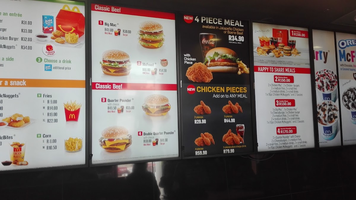 Menu Mcdonald's Pinetown Drive-Thru-3