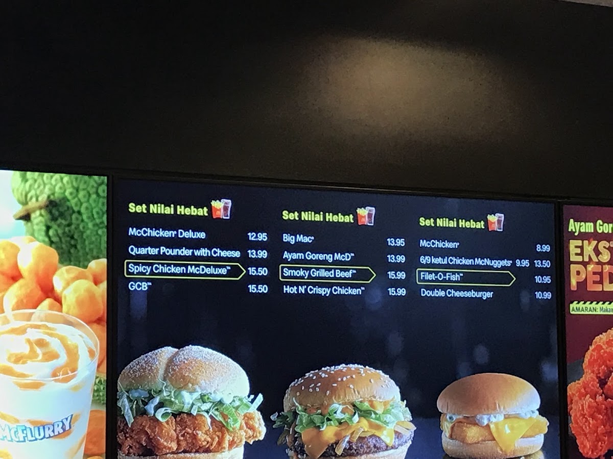 Menu Mcdonald's Seri Iskandar Dt-4